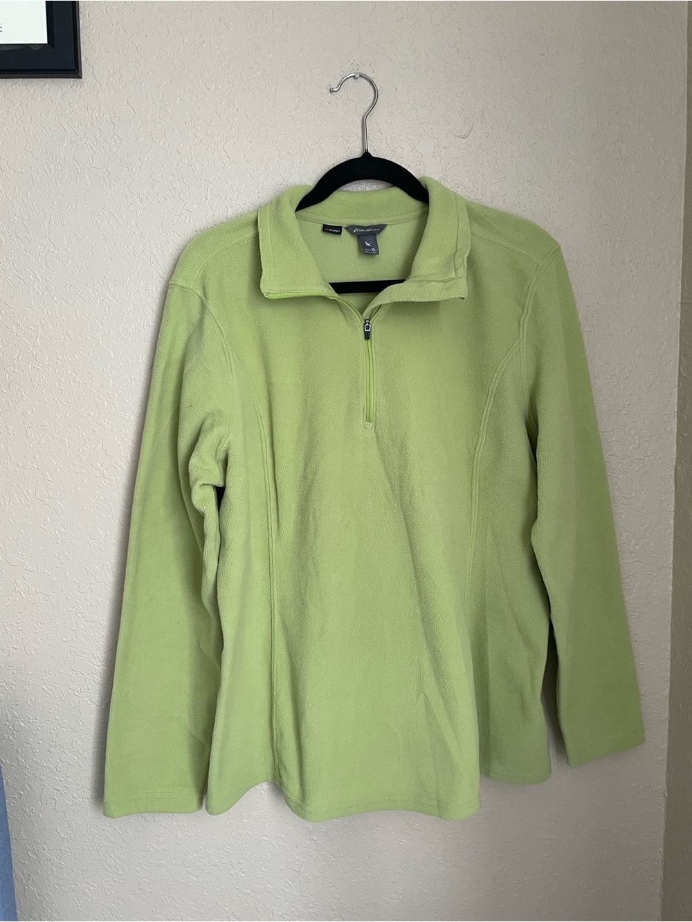 Women’s Eddie Bauer Fleece Quarter Zip Pullover Size XL Talon Zipper Polartec